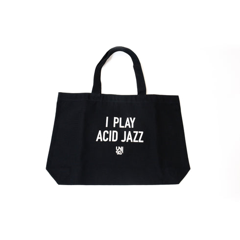 "I PLAY ACID JAZZ" TOTE BAG /BLACK