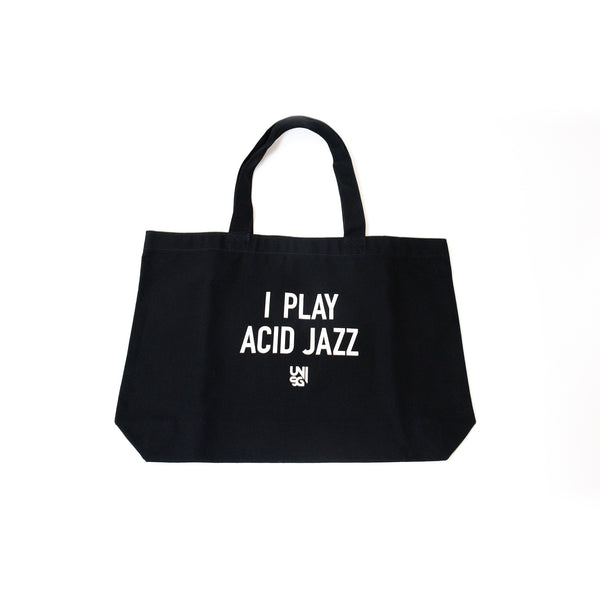 "I PLAY ACID JAZZ" TOTE BAG /BLACK